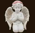 Engel betend mit Rosenkranz Höhe: 13 cm