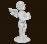 Engel stehend mit Herz (Figur 1) Höhe: 9 cm