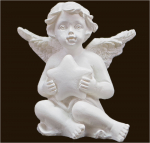Engelchen sitzend mit Stern (Figur 2) Höhe: 5 cm