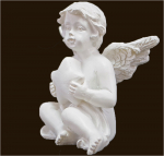 Engelchen sitzend mit Stern (Figur 2) Höhe: 5 cm