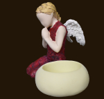 Betender Engel mit Kerzenhalter Höhe: 10 cm