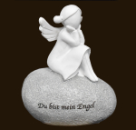 Engel auf Stein «Du bist mein Engel» Höhe: 8 cm