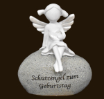 Engel auf Stein «Schutzengel zum Geburtstag» Höhe: 8 cm
