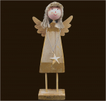 Engel mit Stern Höhe: 21 cm