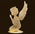 Engel-Silhouette gold (Figur 2) Höhe: 21 cm