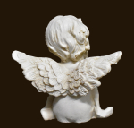Sitzendes Engelchen antikweiss (Figur 2) Höhe: 6 cm