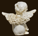 Sitzendes Engelchen antikweiss (Figur 7) Höhe: 6 cm