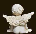 Sitzendes Engelchen antikweiss (Figur 10) Höhe: 6 cm