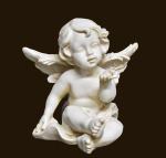Sitzendes Engelchen antikweiss (Figur 11) Höhe: 6 cm