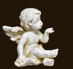 Sitzendes Engelchen antikweiss (Figur 11) Höhe: 6 cm