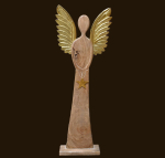 Engel-Statue aus Holz Höhe: 115 cm