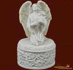 Engel auf Dose (Figur 2) Höhe: 12,5 cm
