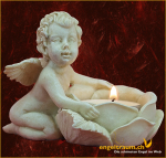 Engel mit Teelicht Höhe: 7,5 cm Breite 10 cm