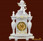Engel-Uhr mit Engel auf Säulen Höhe: 37 cm
