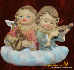 Engelpaar auf Wolke (Figur 2) Höhe: 7 cm