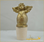 Engel-Weinkorken gold (Figur 1) Höhe: 7 cm