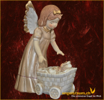Engel mit Kinderwagen Höhe: 16 cm